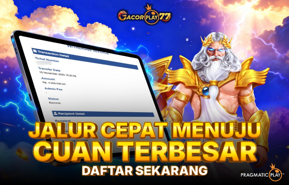 Selamat kepada user id : q******o Wede Rp 4.000.000 di Game Gates of Olympus 1000 PRAGMATIC PLAY Cair Gk Sampe 1 Menit! Menang Mudah di Gacorplay77